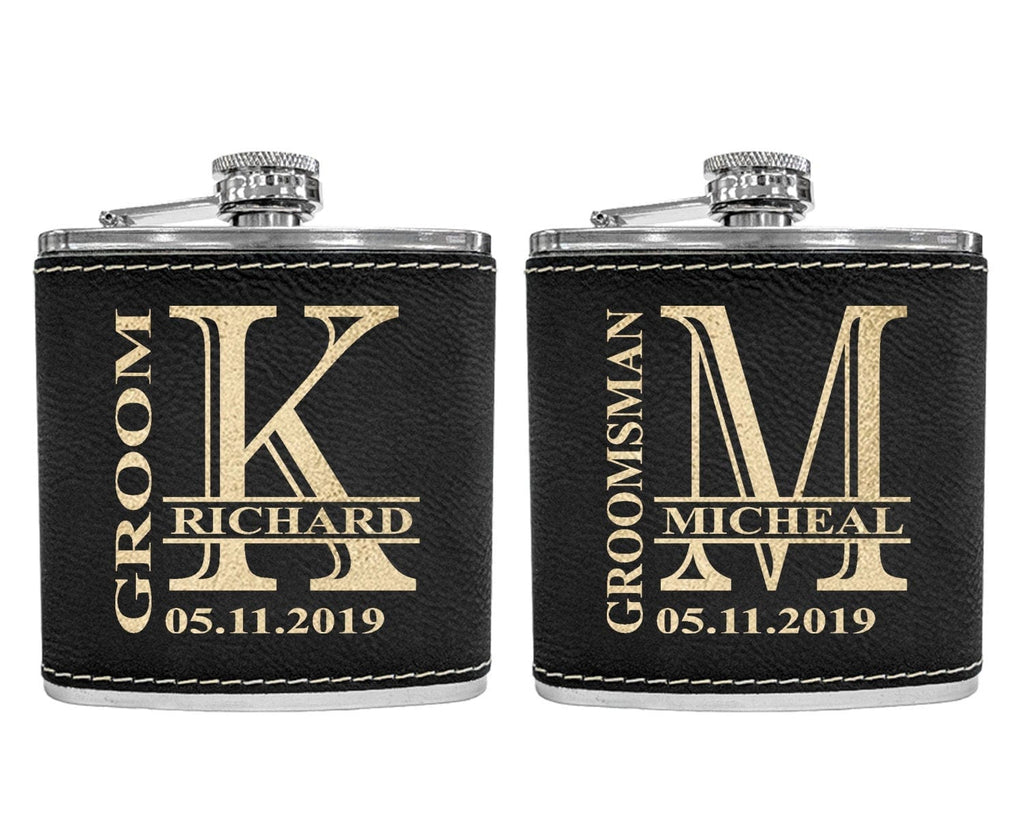 Engraved Monogrammed Metal Cufflinks | Gift for Him Groomsman Best Man Husband