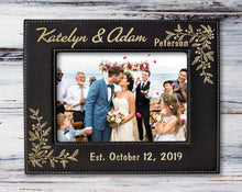WEDDINGS Personalized Gold or Silver Engraved Mr Mrs Couples First Anniversary Wedding Photo Frame New Wife Husband Groom Bride for Mom Dad Granny