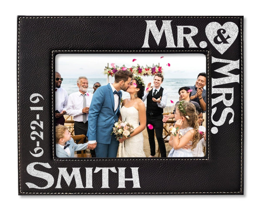Personalized Mr & Mrs Picture Frame Wedding Gift for Newlywed Couple C  Stocking Factory