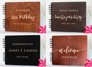 WEDDINGS Personalized Wedding Guest Book Wooden Custom Hand Made Alternative Guestbook for Newlywed Wedding Guest Register Album