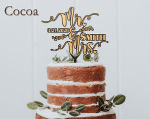 WEDDINGS Wedding Cake Topper Future Mr. and Mrs. Bridesmaid Gift for Bride Personalized Newlyweds Husband Wife Engaged Wooden Engraved Anniversary