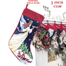 Needlepoint Christmas Stockings Personalized Santa Nutcracker Reindeer Snowman Old World Finished Embroidered Stockings with Names