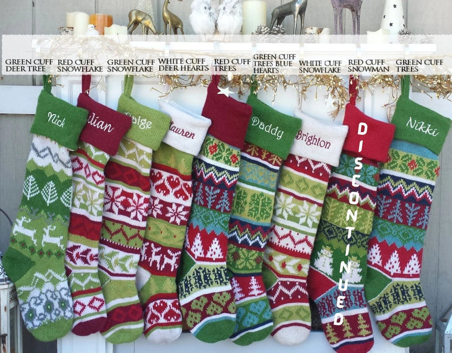 Sunnyglade 3-Pack Christmas Stockings – 17.5 Inch Santa, Snowman, Reindeer Characters, Burlap With Fluff Trim – Holiday Decor - View #6