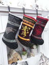 CHRISTMAS STOCKINGS Game of Thrones Knit Holiday Stockings |  House Stark Lannister Taegaryen Sigils HBO Officially Licensed Product Christmas Fan Decor