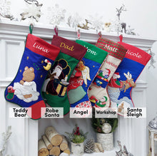 CHRISTMAS STOCKINGS Old World Christmas Stockings | Handcrafted Grandma Style Xmas Decor Santa Angel Sleigh Vintage Advent Kids Interactive Decoration