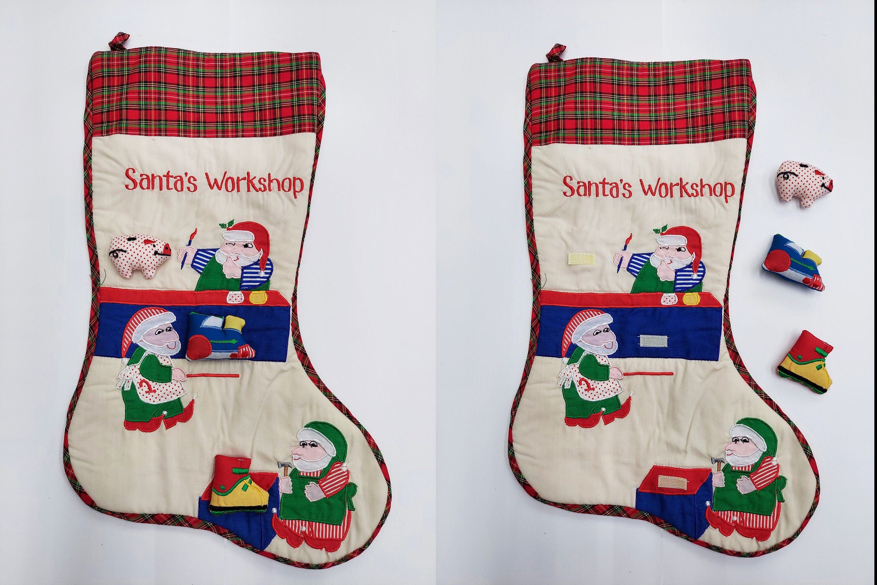 CHRISTMAS STOCKINGS Old World Christmas Stockings | Handcrafted Grandma Style Xmas Decor Santa Angel Sleigh Vintage Advent Kids Interactive Decoration
