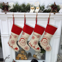 CHRISTMAS STOCKINGS Personalized Christmas Stocking w/ Velvet or Fur Cuff | Santa | Reindeer | Snowflakes | North Pole  Embroidery | Name Tag | Hanging Decor
