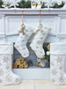 CHRISTMAS STOCKINGS Snowy Days with LED Lights Hanging and Standing Stocking
