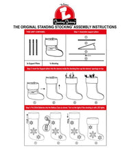 CHRISTMAS STOCKINGS Snowy Days with LED Lights Hanging and Standing Stocking