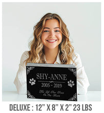 Personalized Pet Memorial Stone | Custom Grave Marker | Engraved Headstone for Cats & Dogs | Outdoor Animal Burial Monument | Pet Tombstone