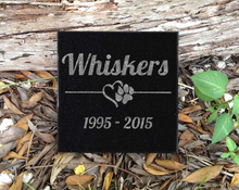 Cat Silhouette | Memorial Stone Personalized Outdoor Waterproof Black Granite