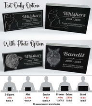 Cat Silhouette | Memorial Stone Personalized Outdoor Waterproof Black Granite