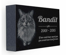 Cat Silhouette | Memorial Stone Personalized Outdoor Waterproof Black Granite