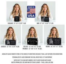 Cat Silhouette | Memorial Stone Personalized Outdoor Waterproof Black Granite