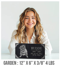 Personalized Pet Memorial Stone | Custom Grave Marker | Engraved Headstone for Cats & Dogs | Outdoor Animal Burial Monument | Pet Tombstone