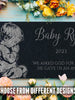 Personalized Baby Memorial Stone Garden Yard Indoor Outdoor Gift Loss of Infant Child Engraved Plaque Son Daughter Grief Angel Design