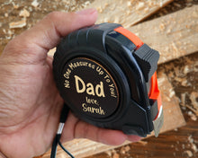 Personalized Measuring Tape 25' | No One Measures Up To You | Gifts for Dad from Daughter Son Wife | Birthday Father New Daddy Gift for Men