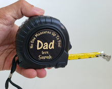 Personalized Measuring Tape 25' | No One Measures Up To You | Gifts for Dad from Daughter Son Wife | Birthday Father New Daddy Gift for Men