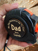 Personalized 25' Measuring Tape - Perfect Gift for Dad, Men, Daughter, Son, Wife, or Father's Day - Happy Birthday, First New Gift