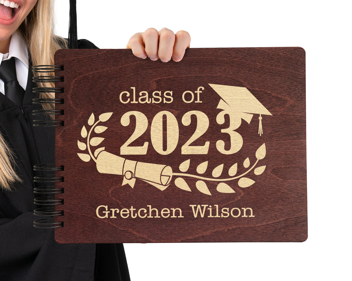 2024 Graduation Party Guest Book Personalized Photo Album Scrapbook with Laser Engraving. Party Decor High School College Grad Gift