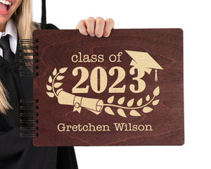 2024 Graduation Party Guest Book Personalized Photo Album Scrapbook with Laser Engraving. Party Decor High School College Grad Gift