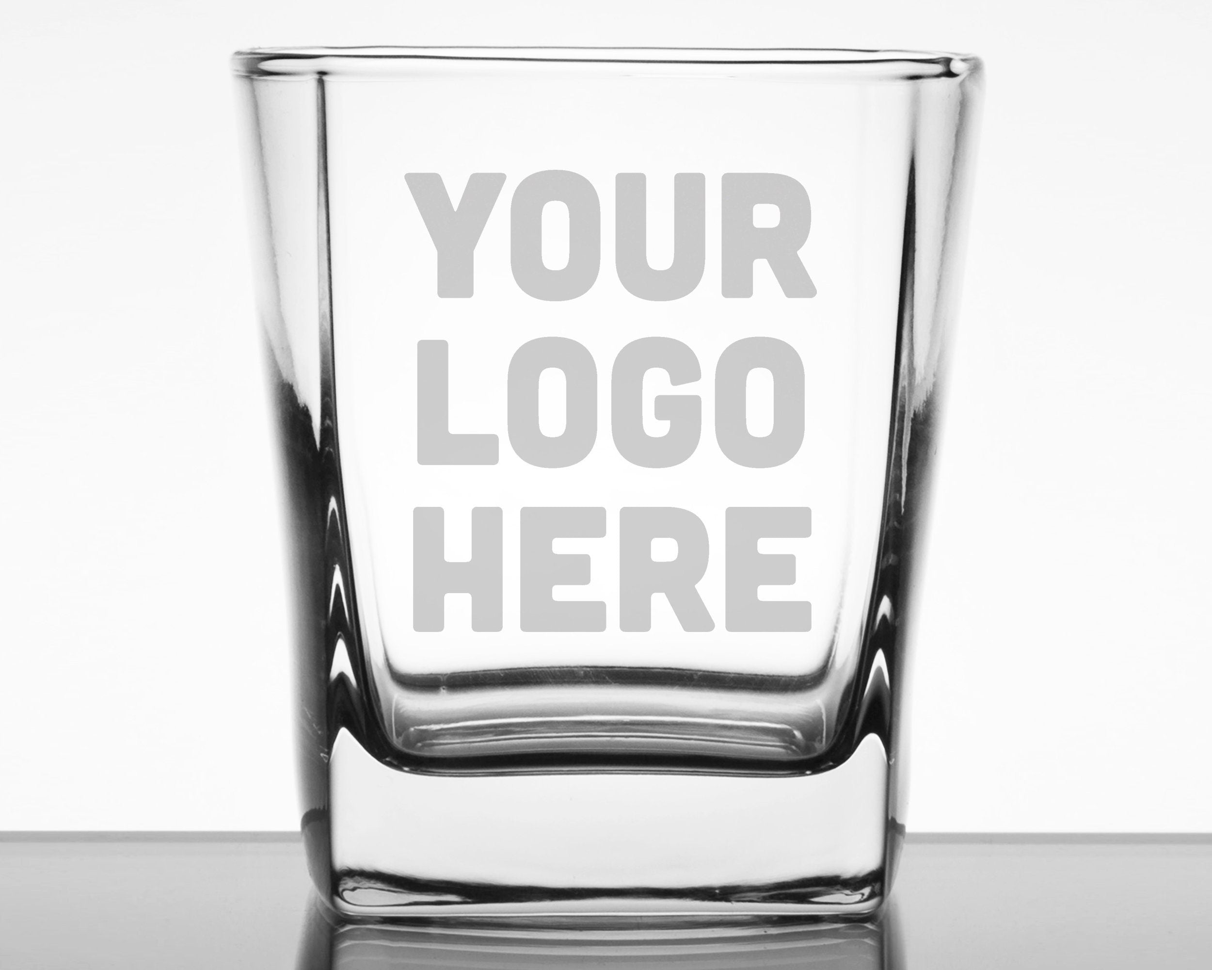 Engraved Whisky Glass Custom Logo Design for Bars, Pubs, Restaurants, Christmas Office Party Favors Clients, Employees, or Corporate Gifts