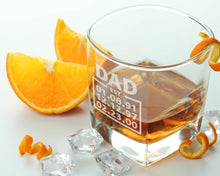 SHIPS FAST! Personalized Established Whiskey Glass Gift for Him Fathers Day, Birthday, New Dad, Bonus Dad From Wife, Kids, Grandchild