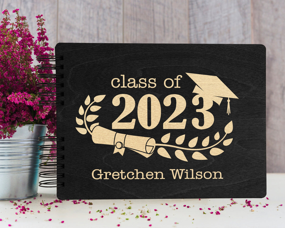 2024 Graduation Party Guest Book Personalized Photo Album Scrapbook with Laser Engraving. Party Decor High School College Grad Gift