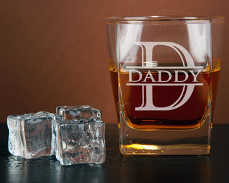 Fathers Day Whiskey Decanter Set with Glasses Perfect Gift for Bourbon Lovers Dad, Grandpa, Daddy, Papa, Pops, Papi, Husband