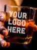 Engraved Whisky Glass Custom Logo Design for Bars, Pubs, Restaurants, Christmas Office Party Favors Clients, Employees, or Corporate Gifts