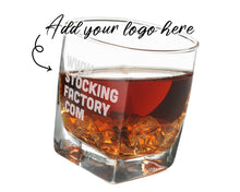 Engraved Whisky Glass Custom Logo Design for Bars, Pubs, Restaurants, Christmas Office Party Favors Clients, Employees, or Corporate Gifts