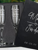 Personalized Wedding Champagne Flutes- Set of 2 Toasting Glasses | Bride and Groom Gifts | Registry By Bride’s Name | Unique Wedding