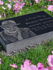 Custom Photo Laser Engraved Granite Headstone | Cemetery Grave Marker | Affordable Personalized Memorial Stone | Tombstone for Loved Ones