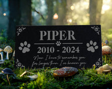 Personalized Memorial Headstone Dog Cat w/ Heart Paw Prints Photo: Patio | Lawn & Garden | Outdoor Decor Sculptures | Sympathy Gifts Tribute