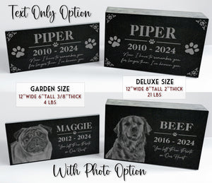 Custom Pet Memorial Stone for Dogs | Honor Your Terrier, Retriever, Pug, Bulldog | Personalized Dog Grave Marker | Pet Loss Sympathy Gift