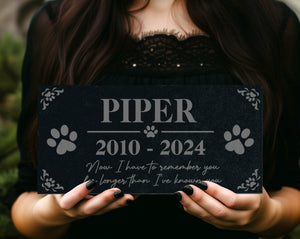 Personalized Memorial Headstone Dog Cat w/ Heart Paw Prints Photo: Patio | Lawn & Garden | Outdoor Decor Sculptures | Sympathy Gifts Tribute