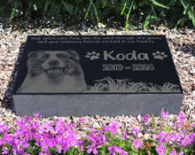 Personalized Pet Memorial Stone w/ Photo & Text Grass | Custom Pet Garden Grave Marker | Dog Cat Headstones | Keepsake | In Memory of Plaque