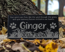 Personalized Pet Memorial Stone w/ Photo & Text Grass | Custom Pet Garden Grave Marker | Dog Cat Headstones | Keepsake | In Memory of Plaque