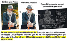 Large Customized Picture Tribute Stone - Because Someone We love is in Heaven | Words of Condolences Message Quotes Loss of Loved One