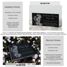 Granite Baby Headstone: Stillborn Pregnancy Loss Keepsake | Baby Footprints Memorial | Sympathy Gifts For Mom | In the Arms of Jesus