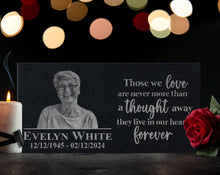 Personalized Photo Memorial Plaque w/ Meaningful Quote - Your Life Gave us Memories | Sympathy Garden Marker | Outdoors Cemetery Headstones