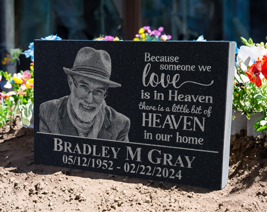 Personalized Photo Memorial Plaque w/ Meaningful Quote