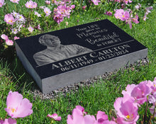 Large Customized Picture Tribute Stone - Because Someone We love is in Heaven | Words of Condolences Message Quotes Loss of Loved One