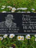 Large Customized Picture Tribute Stone - Because Someone We love is in Heaven | Words of Condolences Message Quotes Loss of Loved One