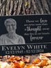 Custom Engraved Headstone: Personalized Grave Marker with Photo Plaque Sympathy Quote for Outdoor Human Memorial Stone Cemetery Decor