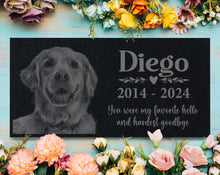 Personalized Pet Memorial Stones, Black Granite Memorial Garden Stone Engraved with Photo, Gifts for Someone Who Lost a Loved One, Dog, Cat