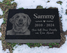 Personalized Pet Memorial Stones, Black Granite Memorial Garden Stone Engraved with Photo, Gifts for Someone Who Lost a Loved One, Dog, Cat