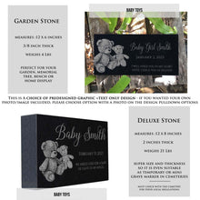 Granite Baby Headstone: Stillborn Pregnancy Loss Keepsake | Baby Footprints Memorial | Sympathy Gifts For Mom | In the Arms of Jesus