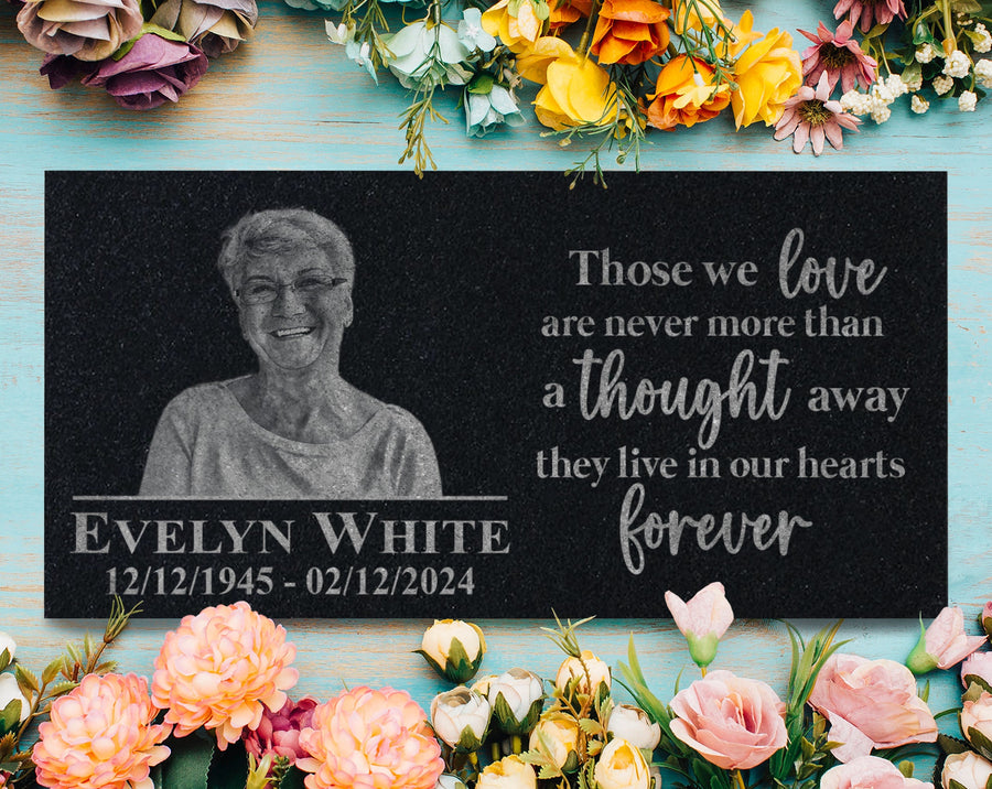 Personalized Photo Memorial Plaque w/ Meaningful Quote