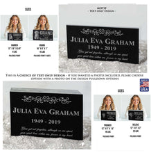 Custom Photo Laser Engraved Granite Headstone | Cemetery Grave Marker | Affordable Personalized Memorial Stone | Tombstone for Loved Ones